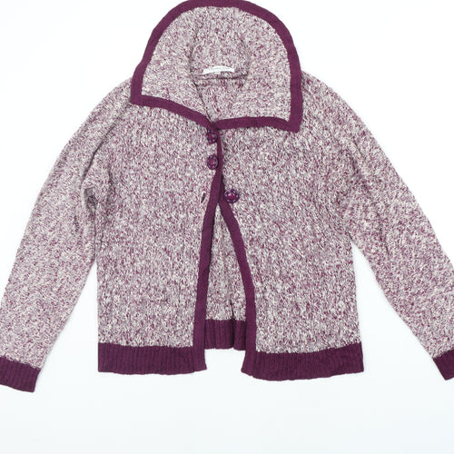 Elizabeth & SCOTT Womens Purple   Cardigan Jumper Size M