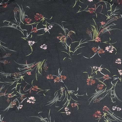 Marks and Spencer Womens Black Floral  Pullover Jumper Size 14