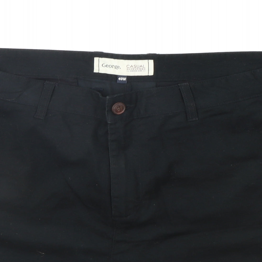 George Mens Black   Chino Shorts Size 40 in