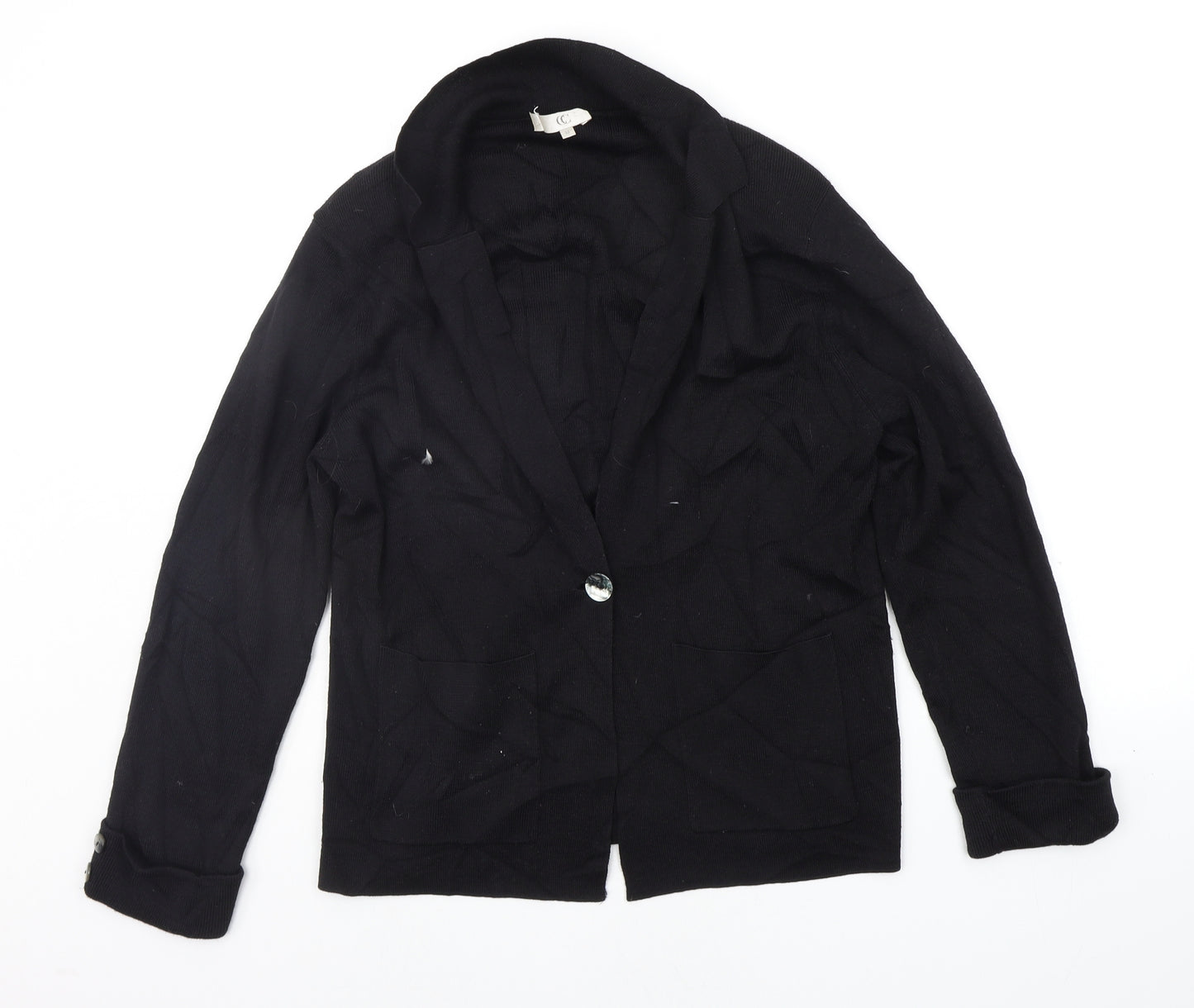 county casual Womens Black   Cardigan Jumper Size M