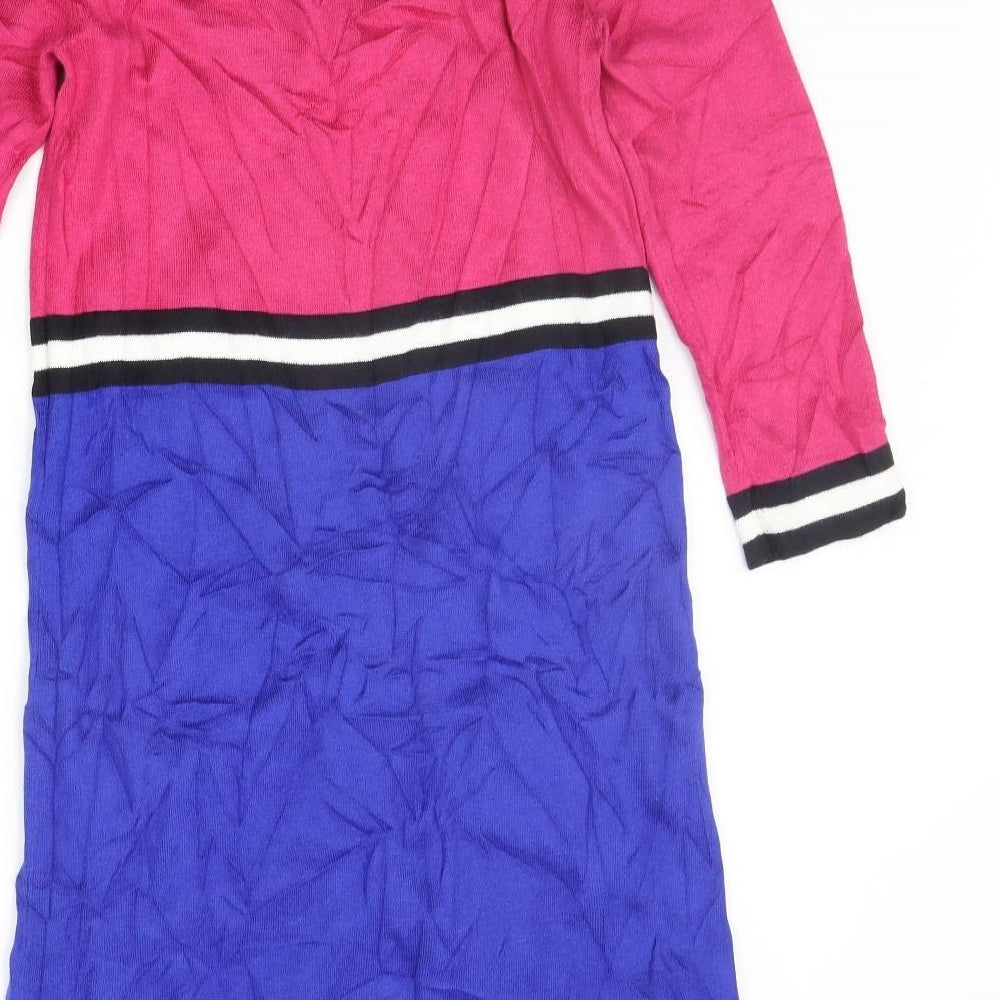 TU Womens Pink Striped  Jumper Dress  Size 10
