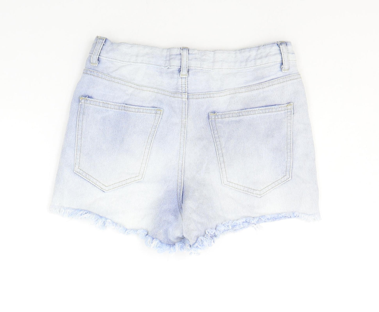 New Look Womens Blue   Chino Shorts Size 10 - DISTRESSED