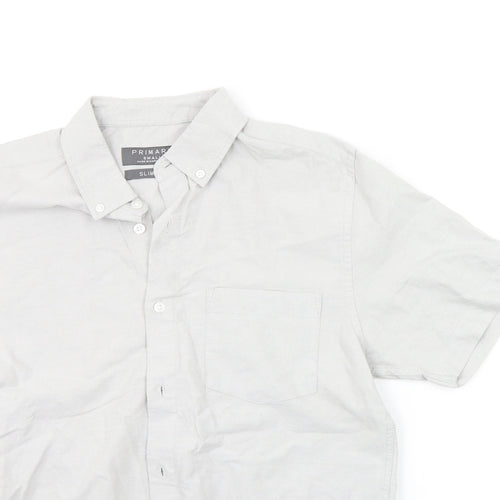 Primark Mens Grey    Button-Up Size S
