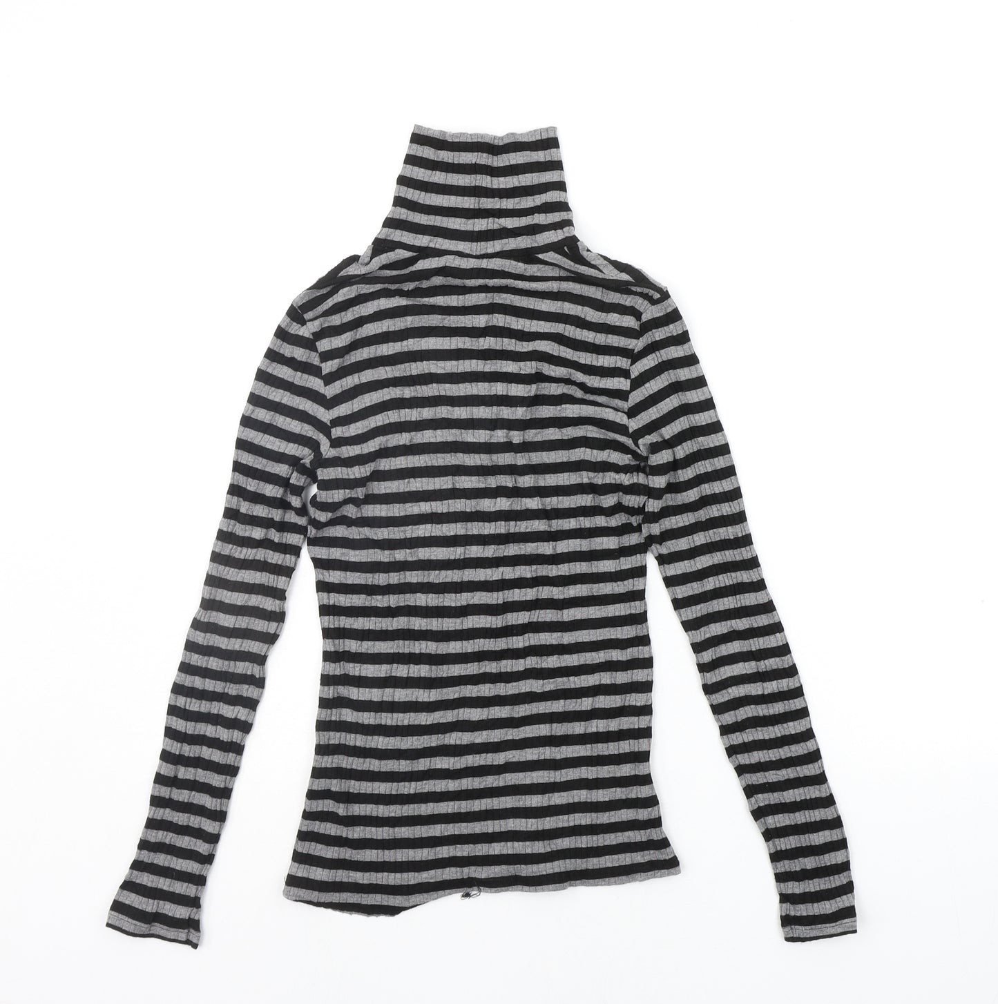 United Colors of Benetton  Womens Grey Striped  Pullover Jumper Size S
