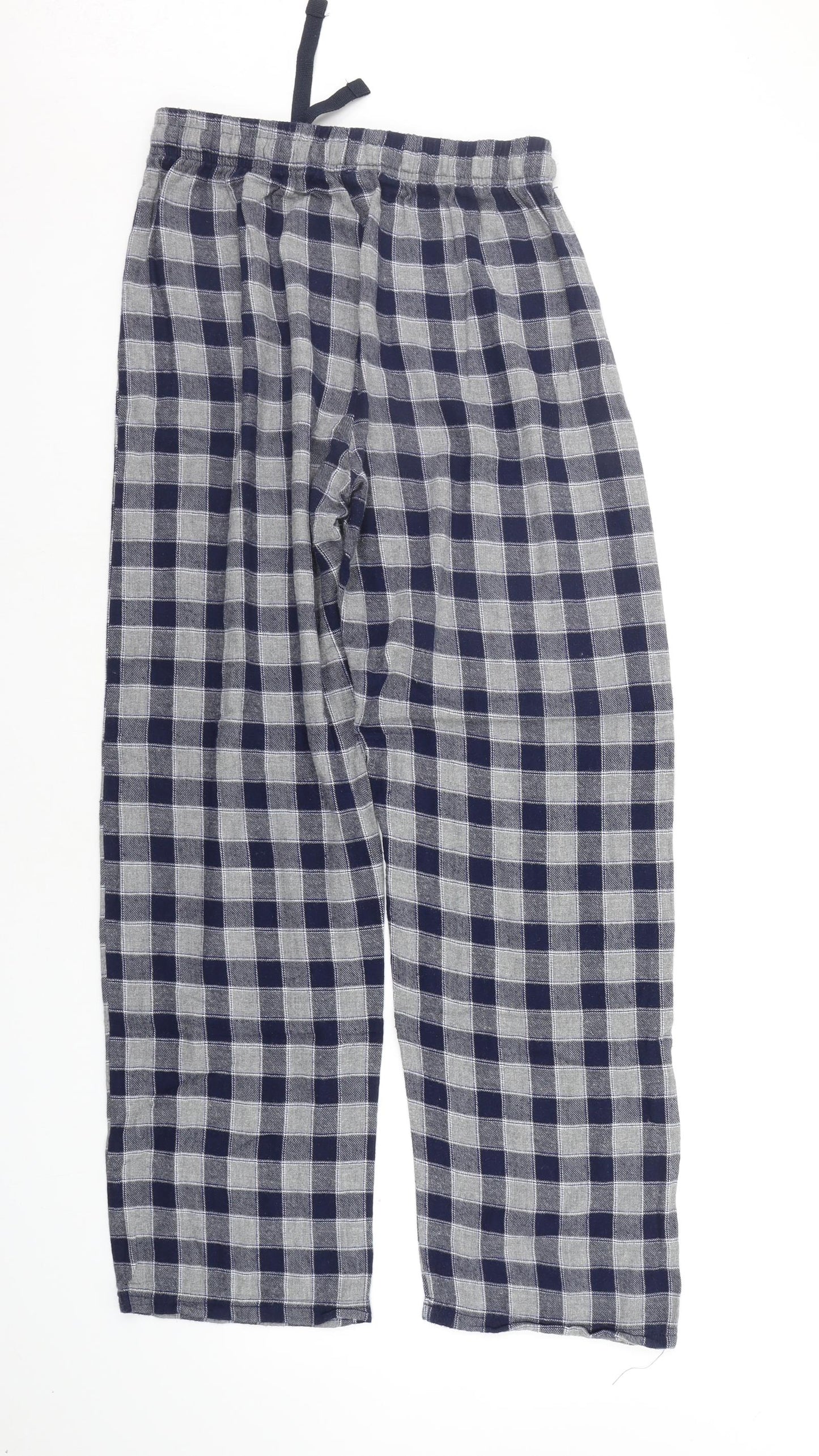 George Mens Blue Check   Pyjama Pants Size S