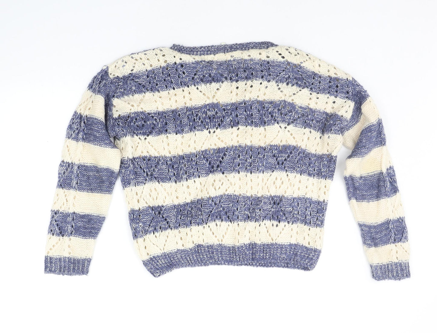 New Look Womens Beige Striped  Pullover Jumper Size 12