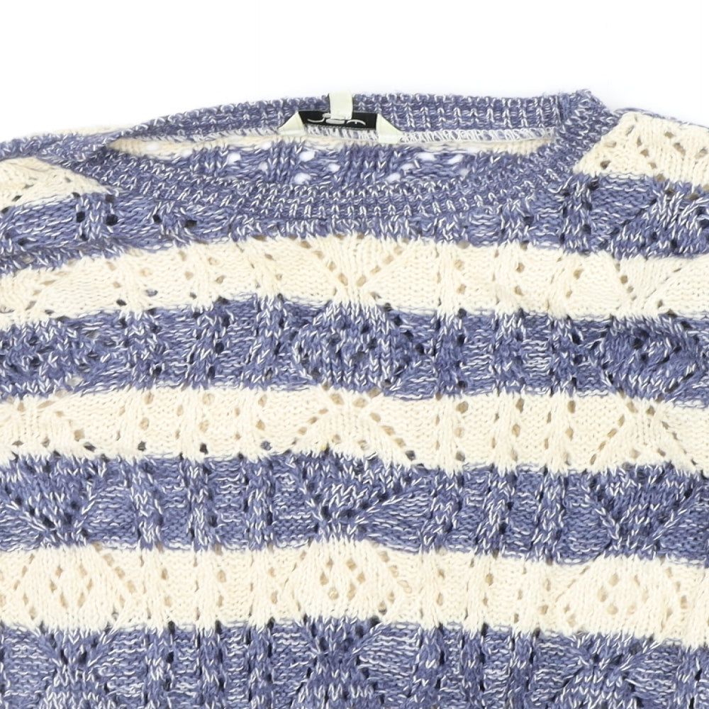 New Look Womens Beige Striped  Pullover Jumper Size 12