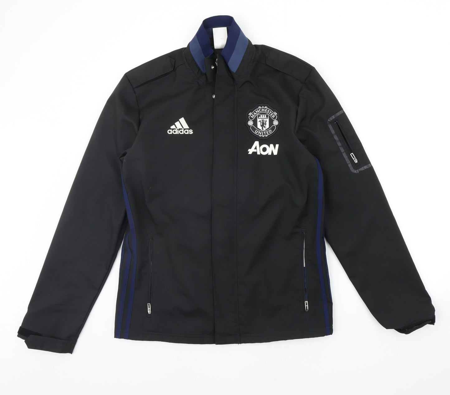 adidas Mens Black   Jacket Coat Size S  - man u