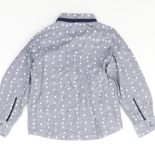 Matalan Boys Grey Geometric  Basic Button-Up Size 3-4 Years  - SKULLS