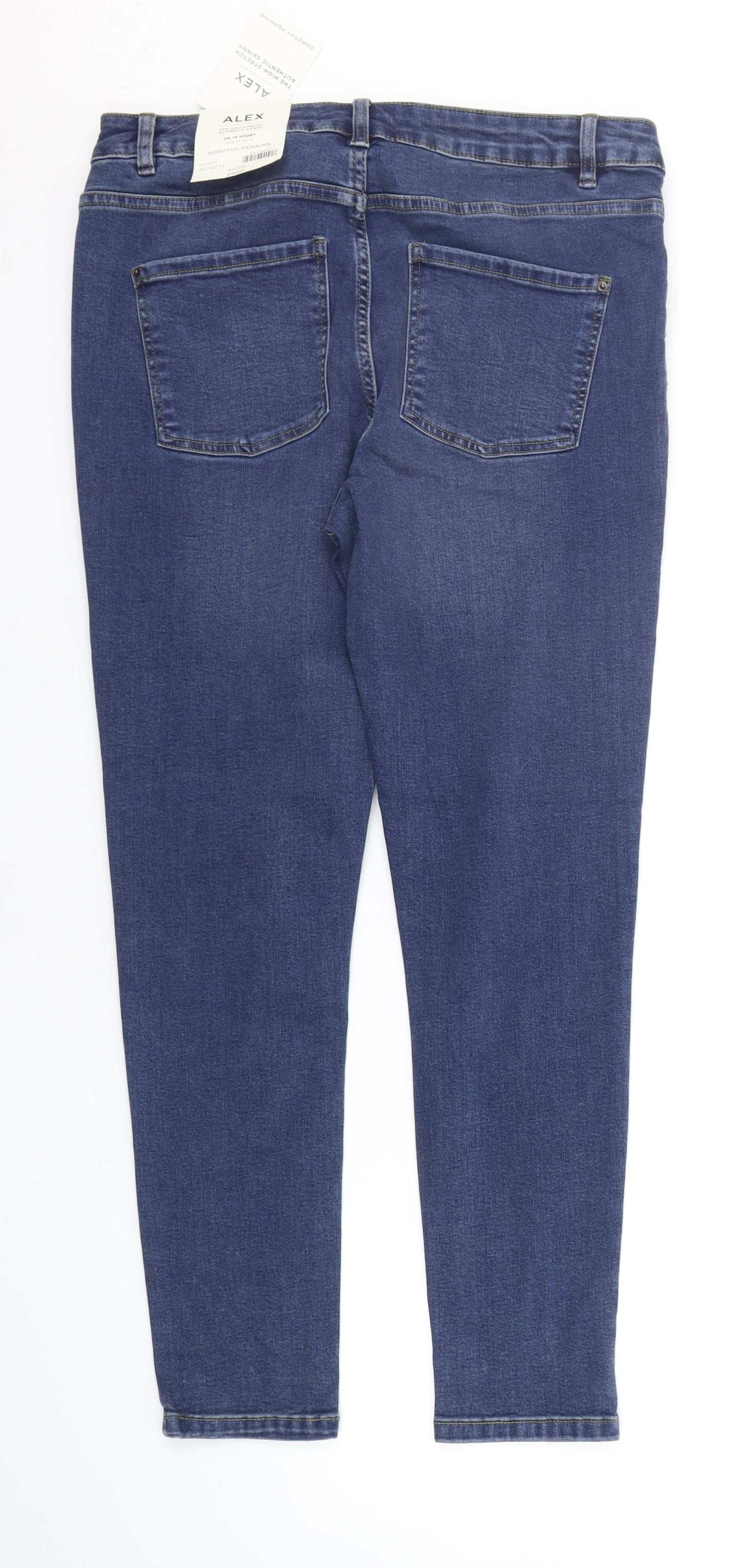 Dorothy Perkins Womens Blue   Straight Jeans Size 14 L25 in