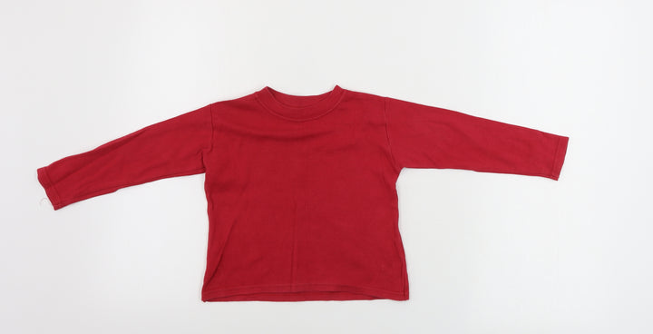 Preworn  Boys Red   Basic T-Shirt Size 2 Years