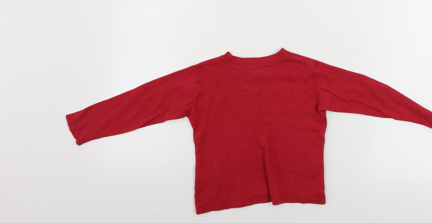 Preworn  Boys Red   Basic T-Shirt Size 2 Years