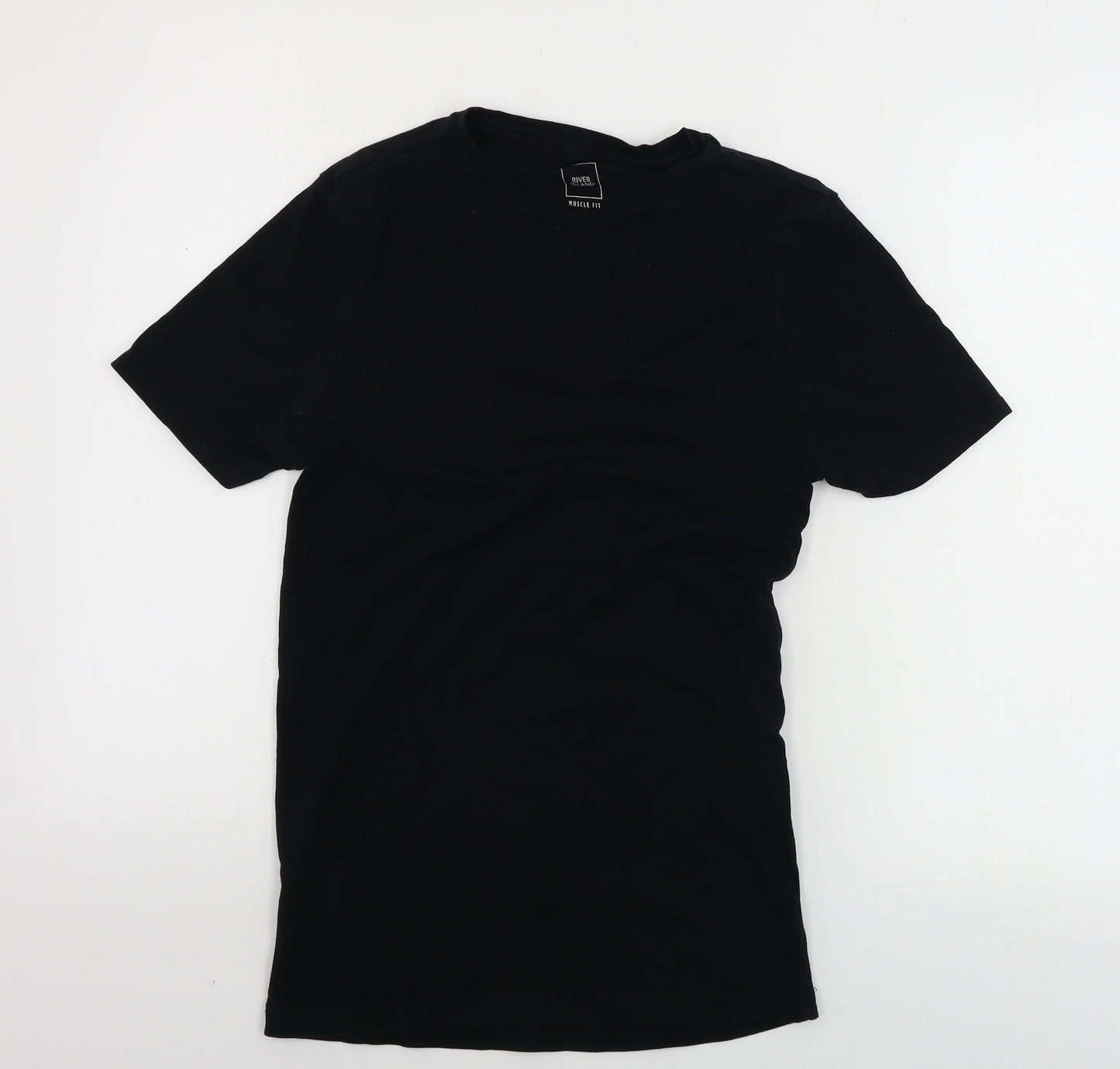 River Island  Mens Black    T-Shirt Size S