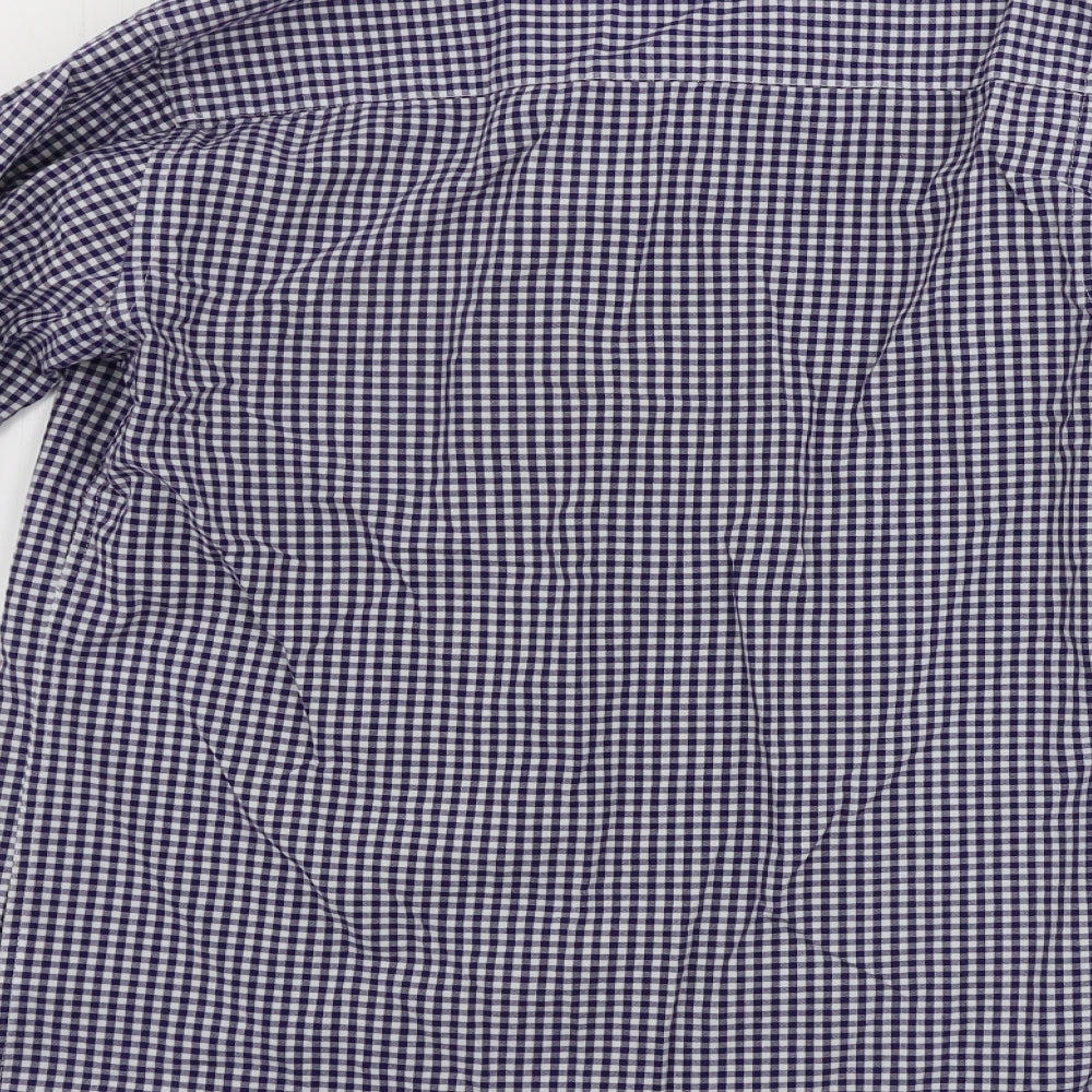 Primark  Mens Blue Check   Button-Up Size S