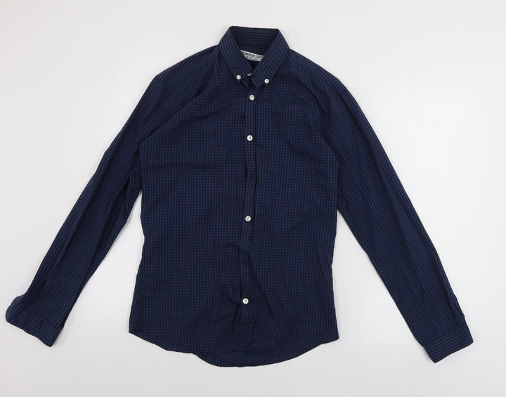 Cedar Wood State  Mens Blue Check   Button-Up Size XS