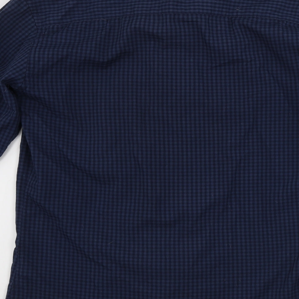 Cedar Wood State  Mens Blue Check   Button-Up Size XS