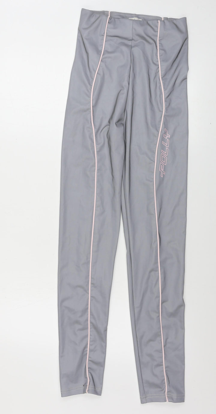 polly Womens Grey Jegging Leggings Size 10 L29 in
