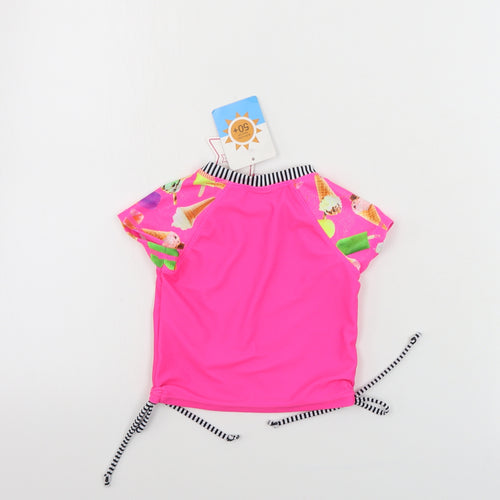 Miss glitz  Girls Pink   Basic T-Shirt Size 12-18 Months