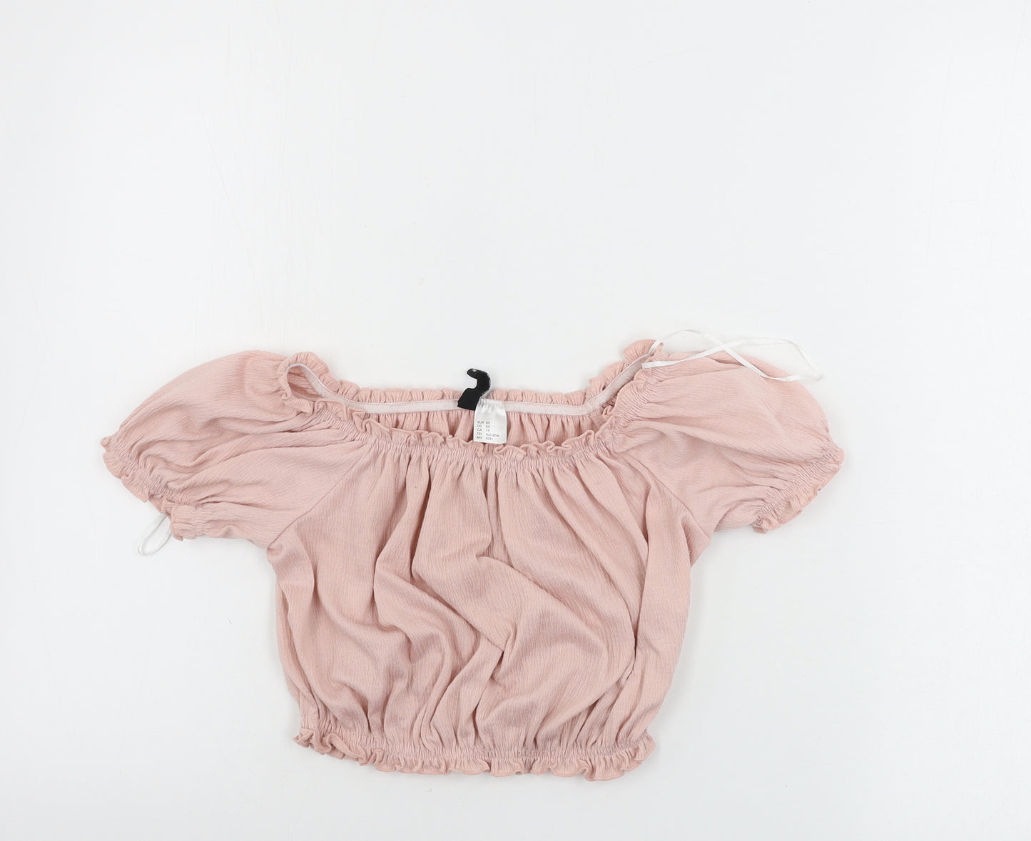 H&M Womens Pink   Cropped T-Shirt Size XS