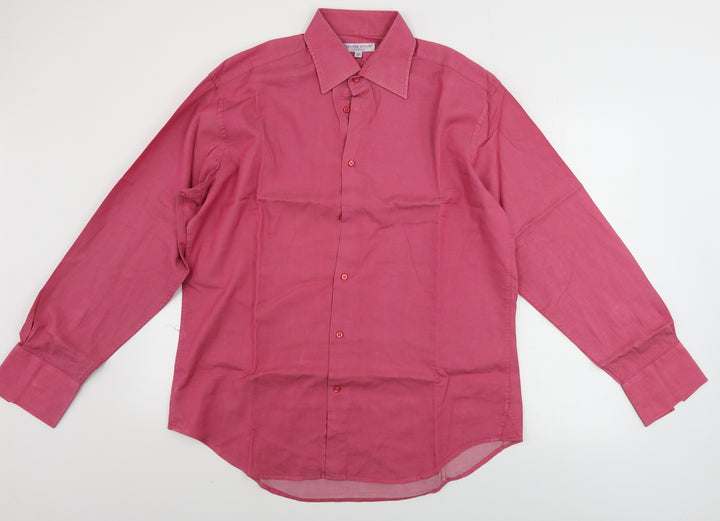 cotton doux Mens Pink    Button-Up Size 15.5