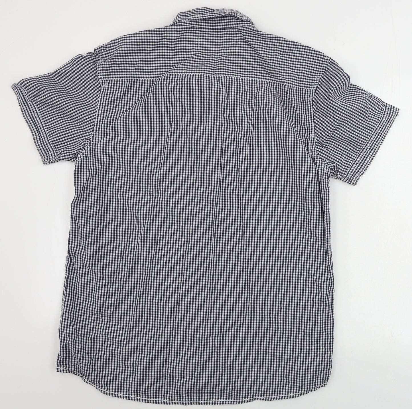 Cedar Wood State Mens Grey Check   Dress Shirt Size L