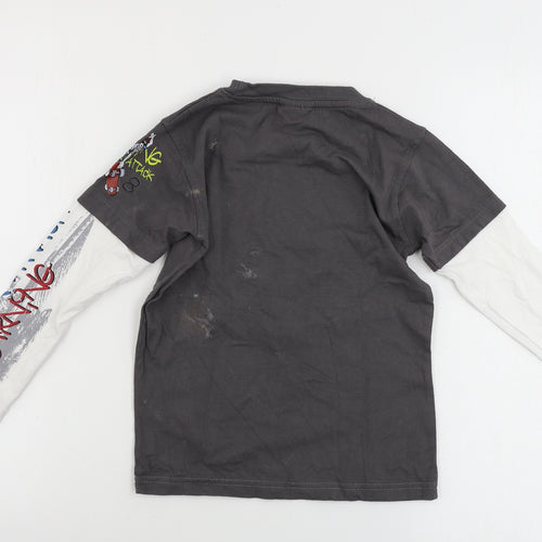 okay  Boys Grey   Basic T-Shirt Size 8-9 Years