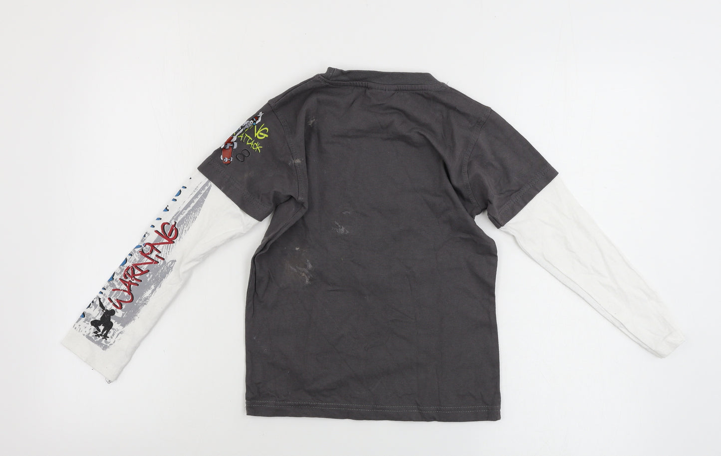 okay  Boys Grey   Basic T-Shirt Size 8-9 Years