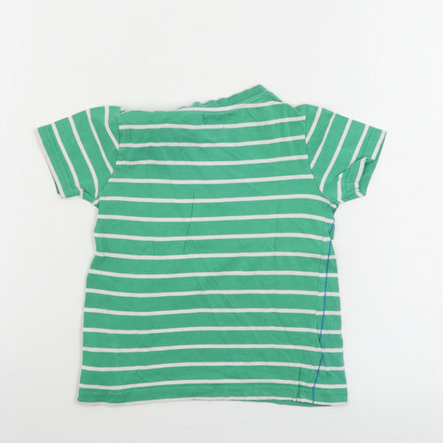 F&F  Boys Green Striped  Basic T-Shirt Size 3-4 Years