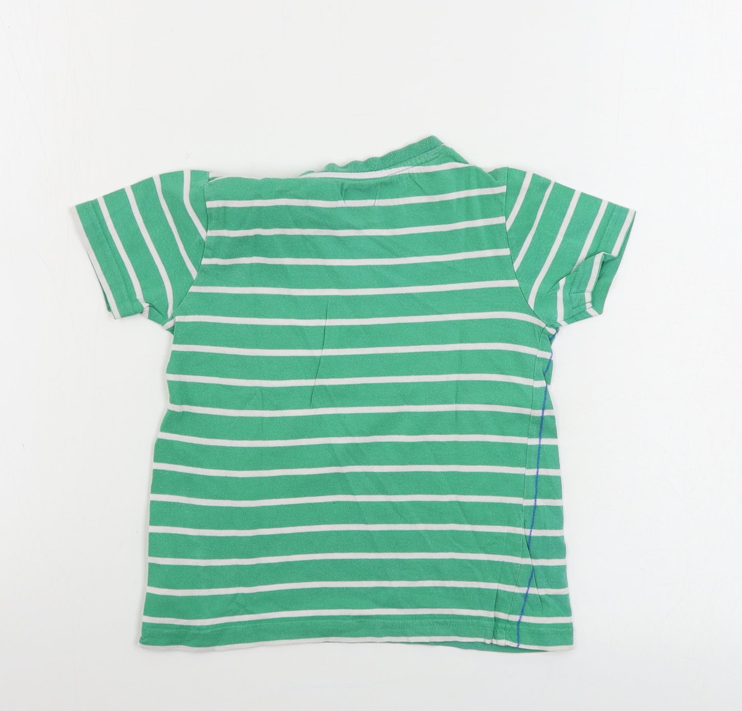 F&F  Boys Green Striped  Basic T-Shirt Size 3-4 Years