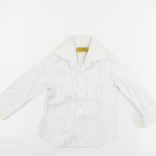 Angels Boys White   Basic Button-Up Size 9-10 Years