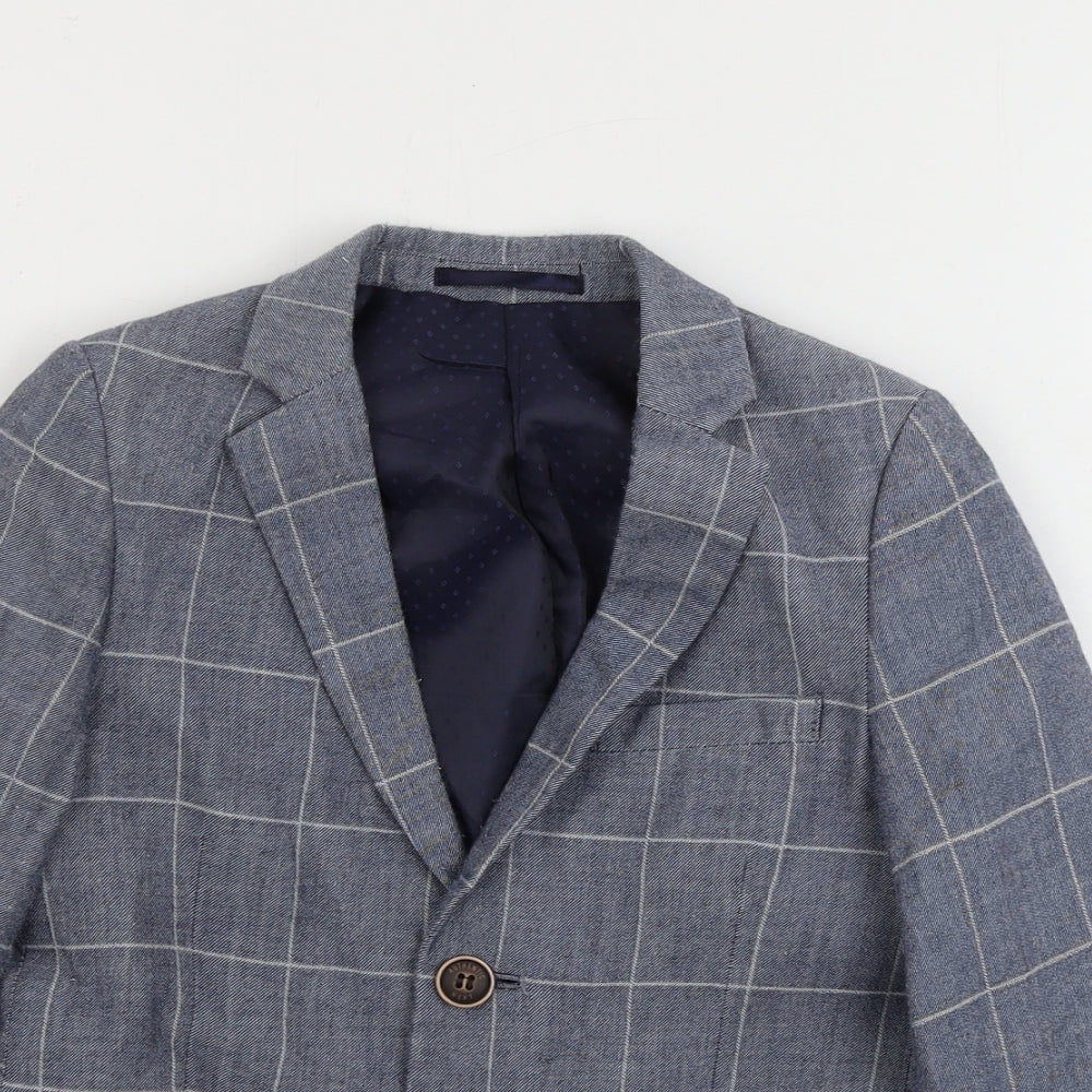 NEXT  Boys Grey Check  Jacket Coat Size 18 Months