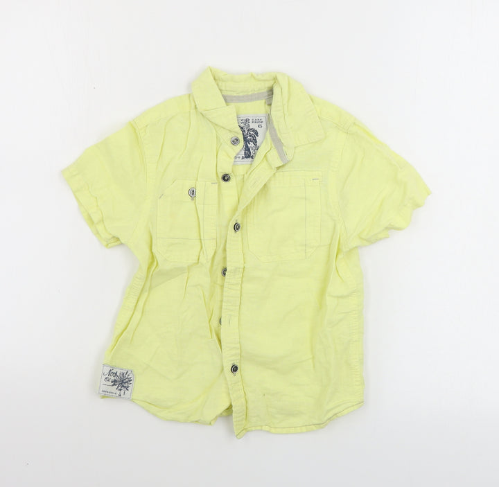 NEXT Boys Yellow Basic Button-Up Size 5 Years