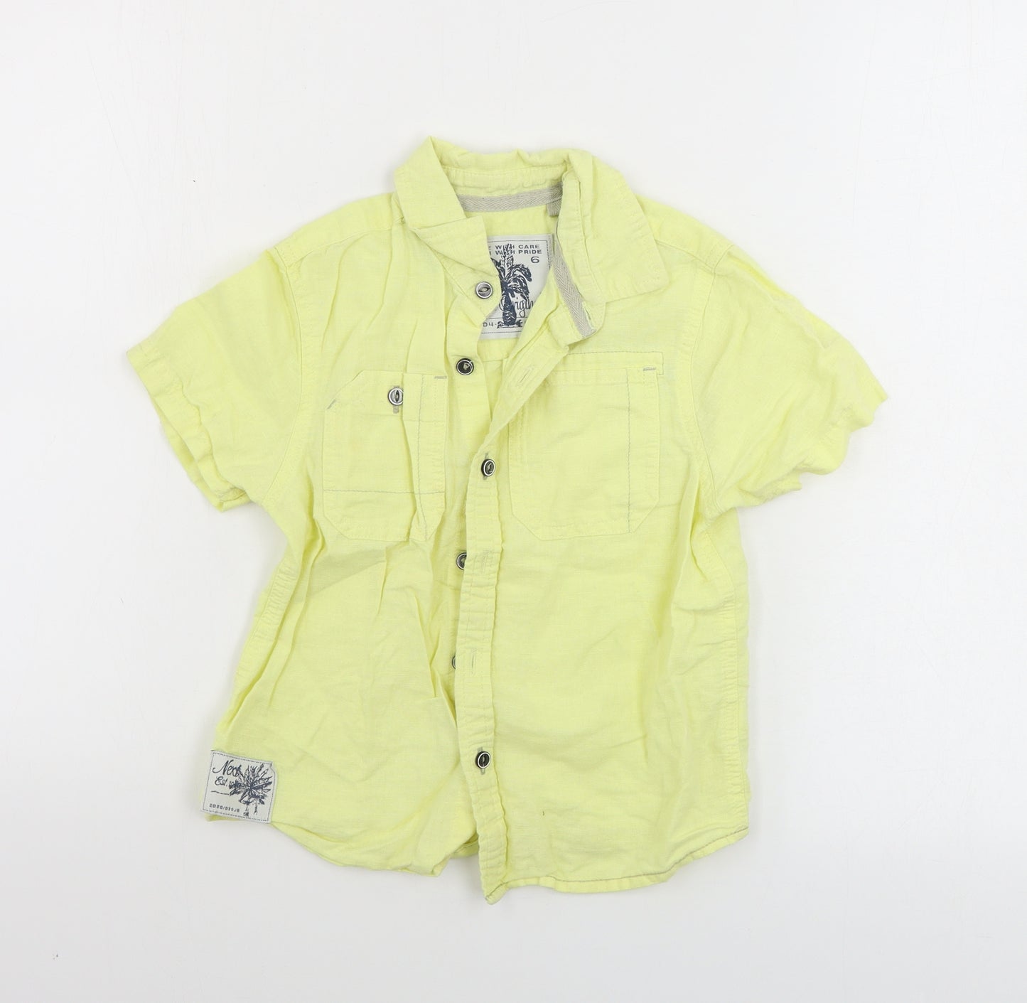 NEXT  Boys Yellow   Basic Button-Up Size 5 Years