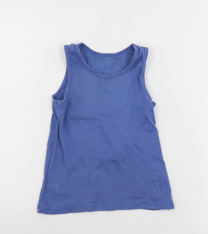 Nutmeg  Girls Blue   Basic Tank Size 7-8 Years