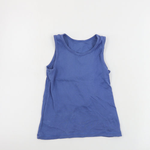Nutmeg  Girls Blue   Basic Tank Size 7-8 Years