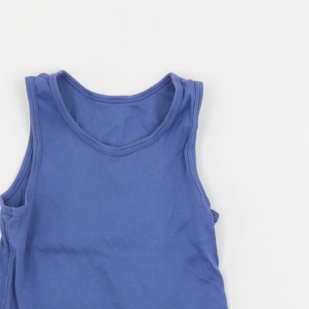 Nutmeg  Girls Blue   Basic Tank Size 7-8 Years