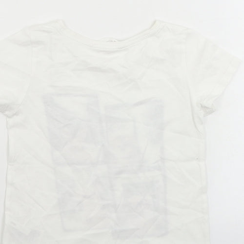 H&M  Girls White   Basic T-Shirt Size 4-5 Years