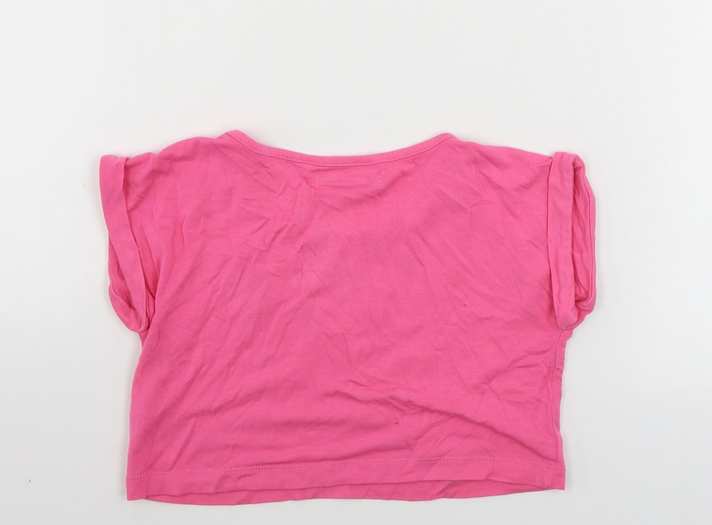 Pineapple  Girls Orange   Basic T-Shirt Size 7-8 Years