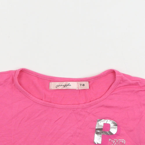 Pineapple  Girls Orange   Basic T-Shirt Size 7-8 Years