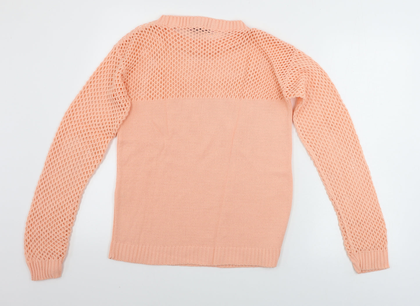 Boohoo  Womens Pink Houndstooth  Pullover Jumper Size M