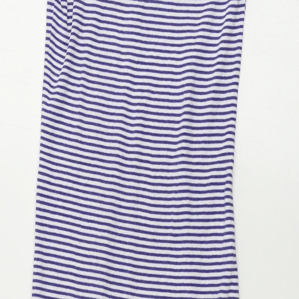 brave soul  Womens Blue Striped  Bodycon  Size M