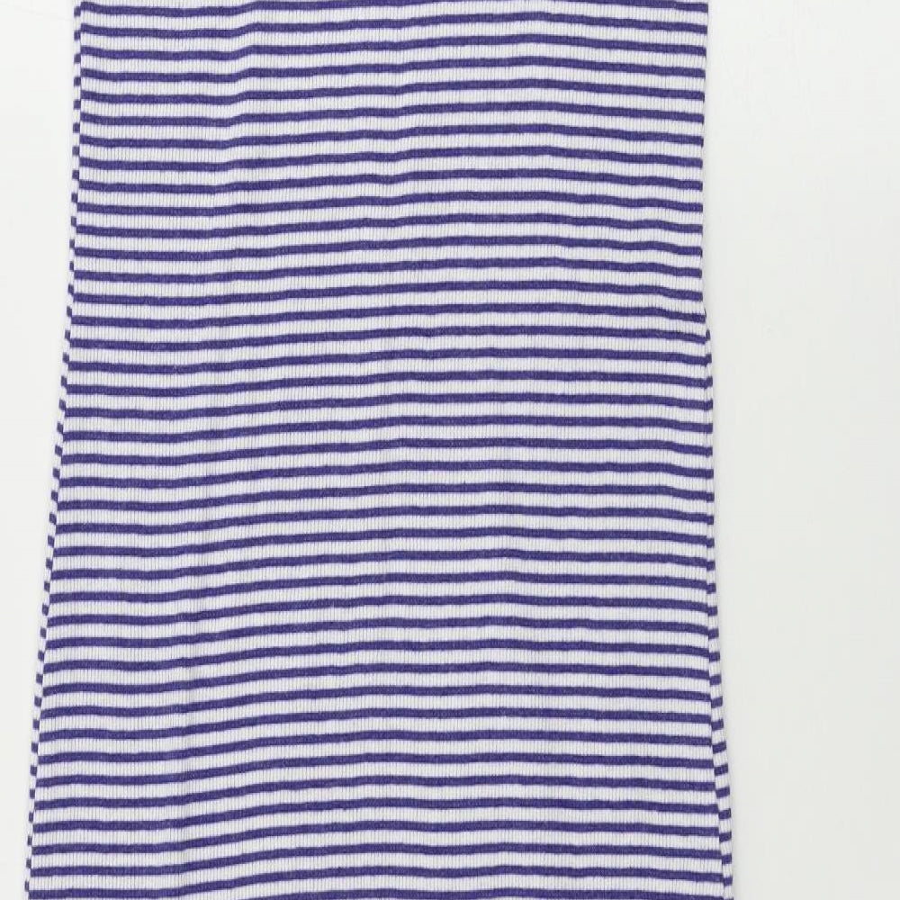 brave soul  Womens Blue Striped  Bodycon  Size M