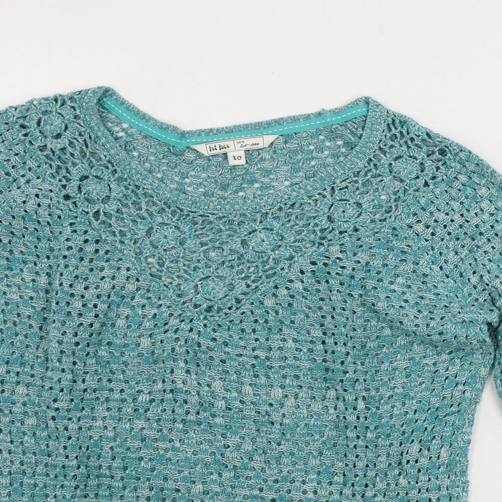Fat Face Womens Green   Pullover Jumper Size 10