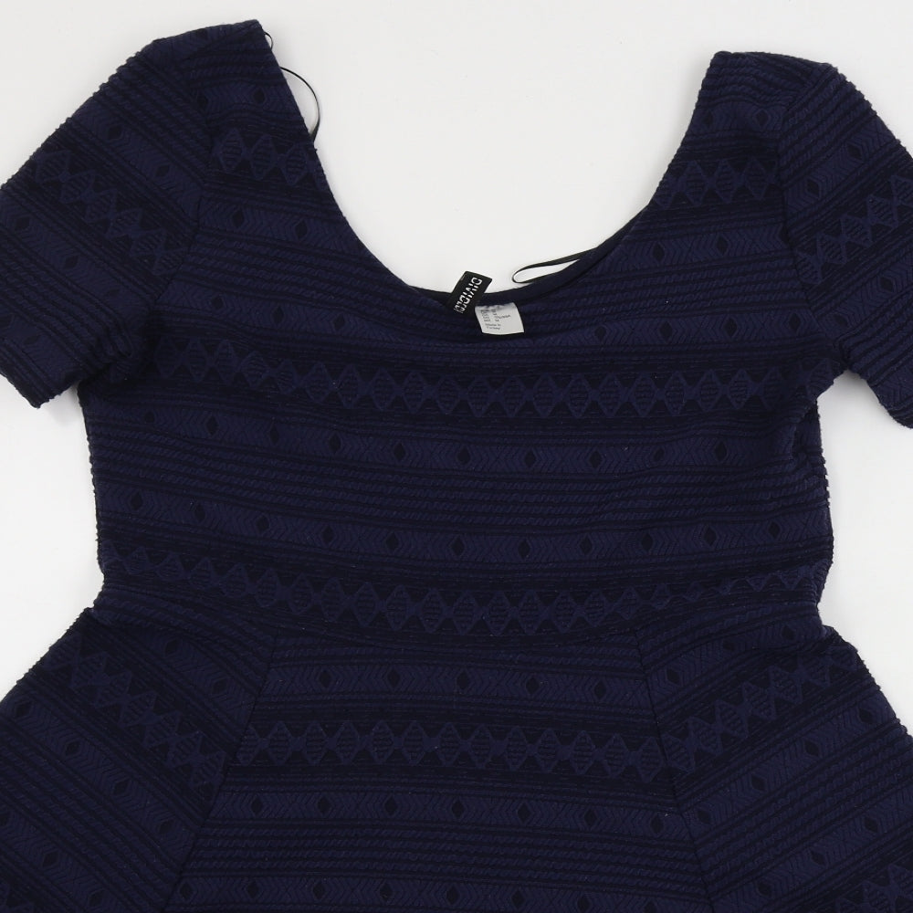 H&M Womens Blue   A-Line  Size M