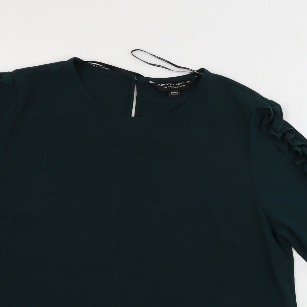 Dorothy Perkins  Womens Green   Basic Blouse Size 12