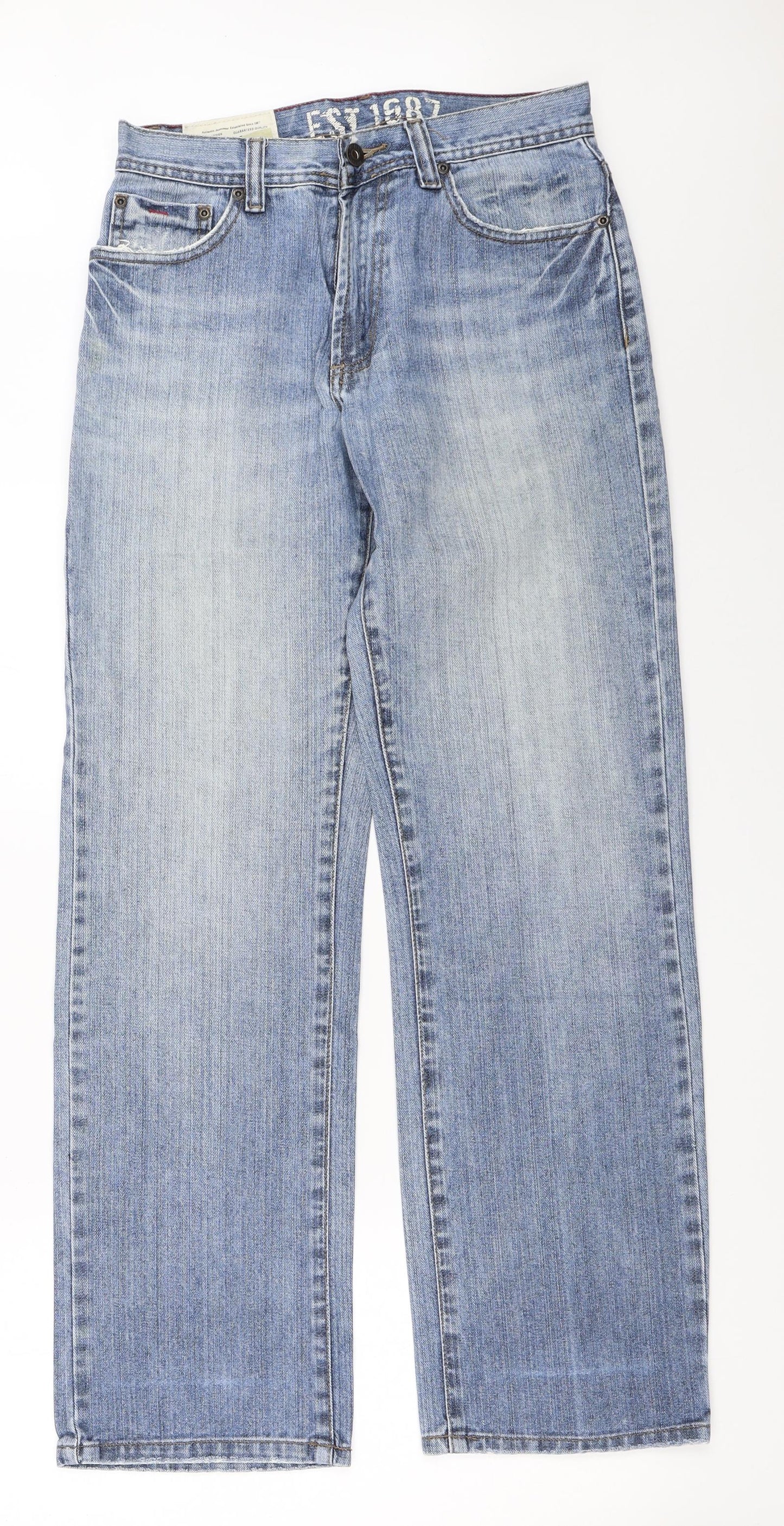 Bossini Mens Blue  Denim Straight Jeans Size 28 in L32 in