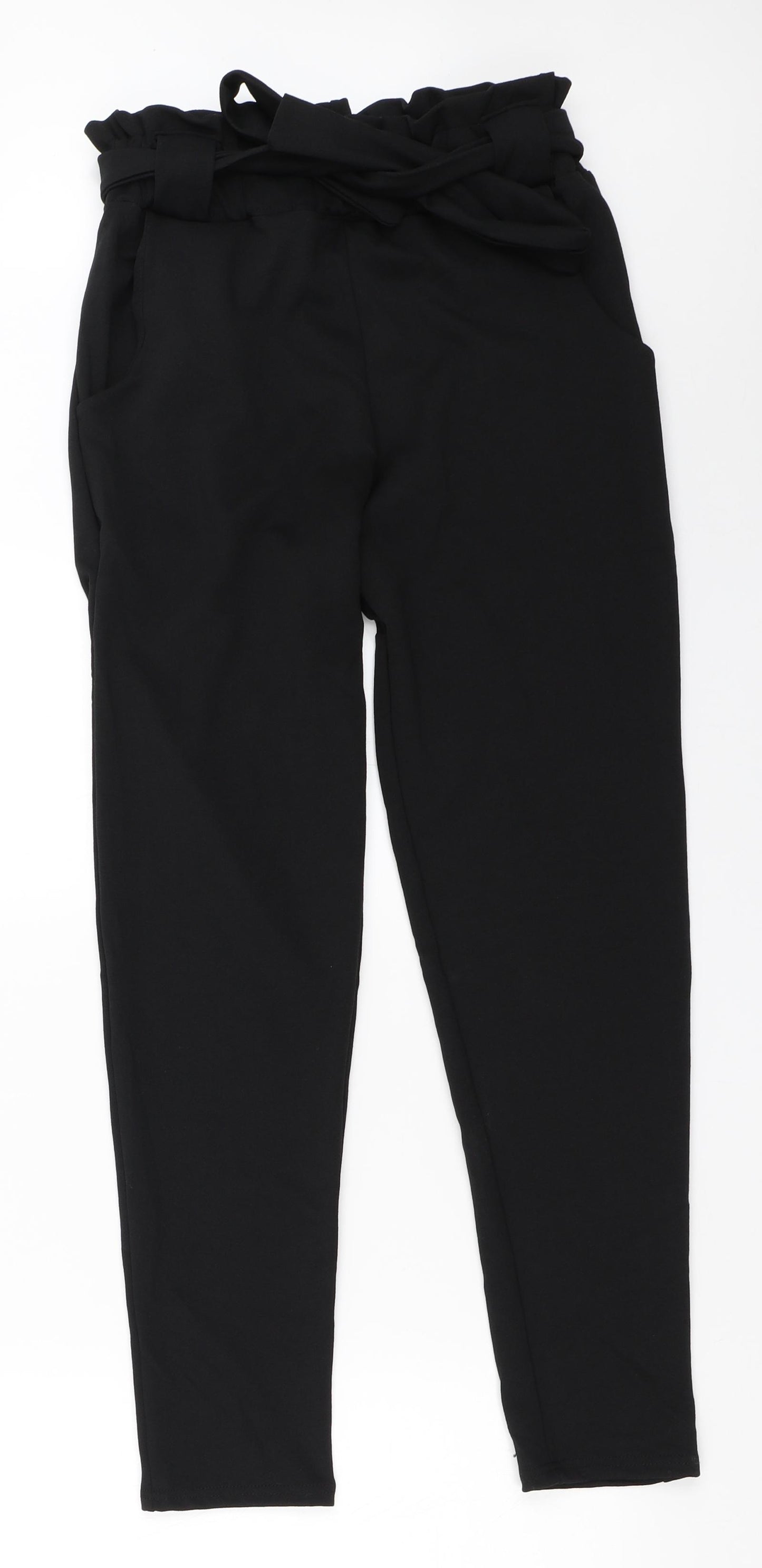 Quiz Womens Black   Trousers  Size 8 L26.5 in