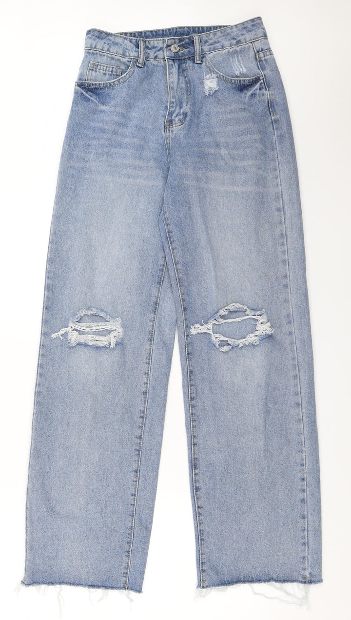 SheIn Womens Blue Straight Jeans Size XS L30 in