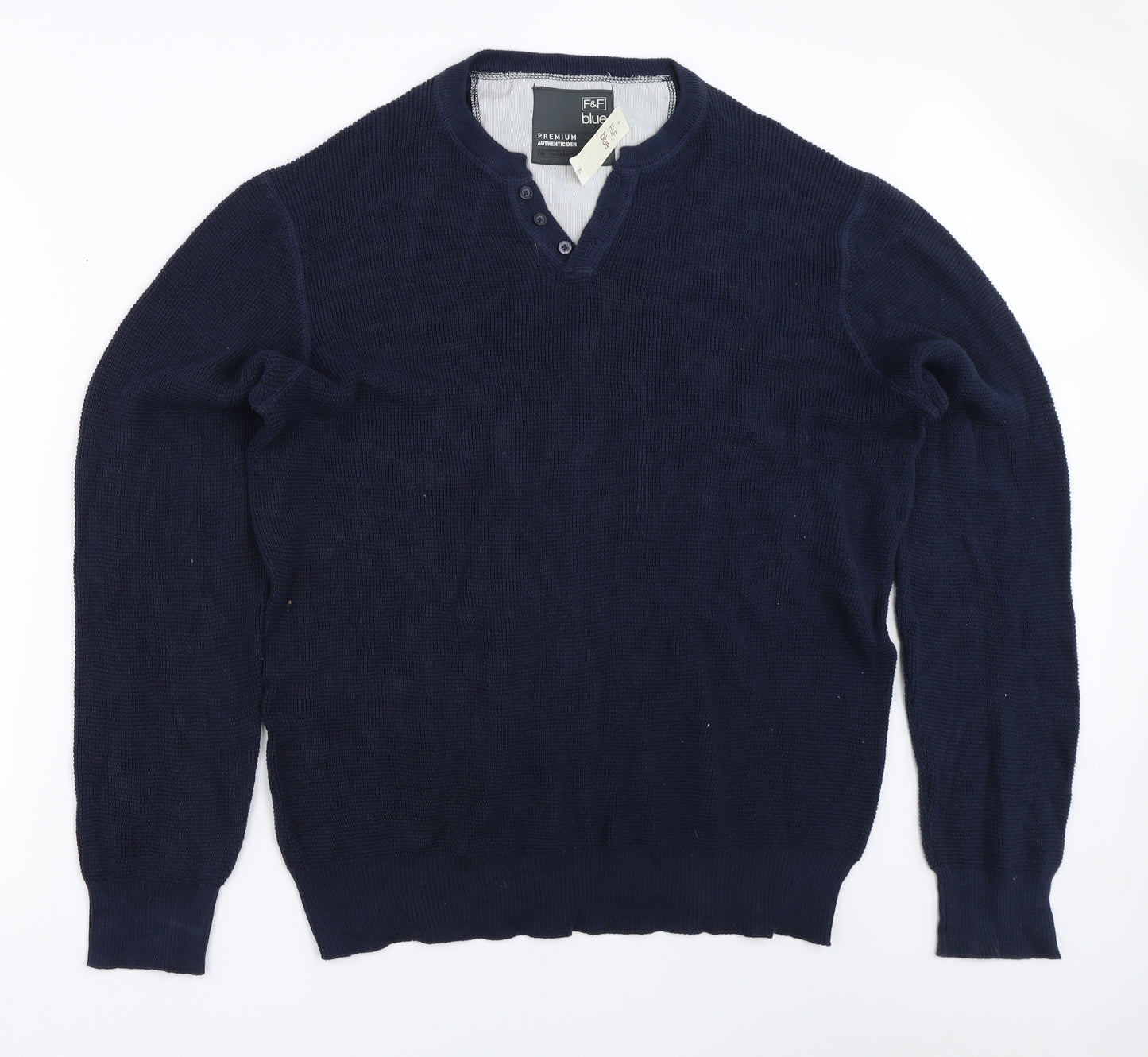 F&F Mens Blue   Pullover Jumper Size XL