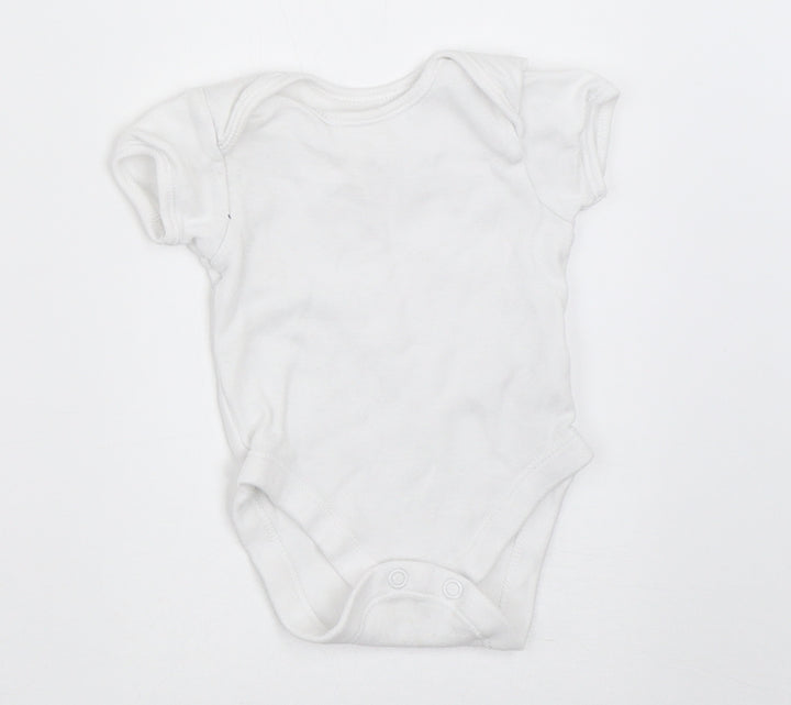 George Boys White   Babygrow One-Piece Size 0-3 Months